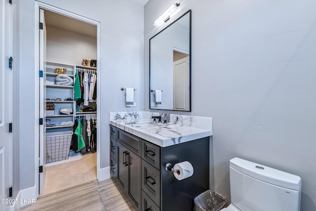 816 Isola Bella Loop, Lake Havasu City, AZ 86403 - bathroom with vanity, wood finished floors, and a spacious closet