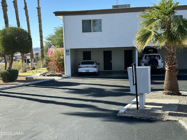 view of front of home featuring central AC