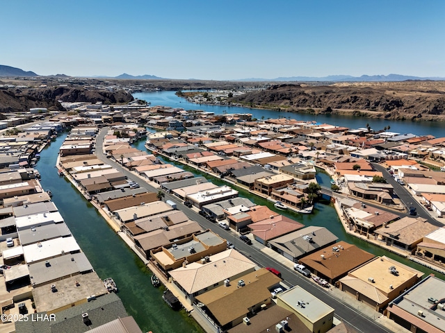 8731 Yaqui, Parker, AZ 85344 - birds eye view of property with a residential view and a water and mountain view