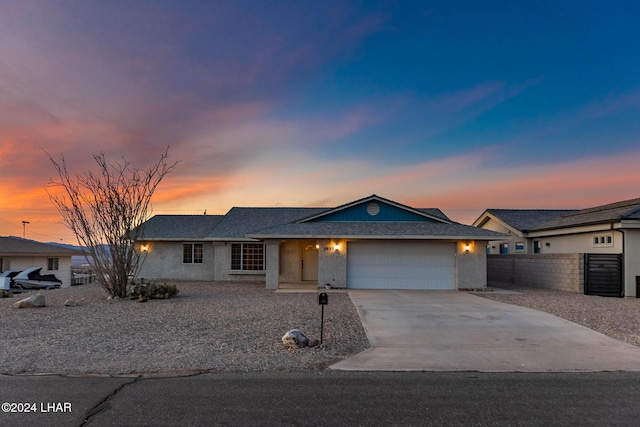 ranch-style house with a garage