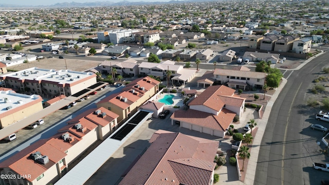 2095 Mesquite Ave Unit 27, Lake Havasu City, AZ 86403 - aerial view of residential area with a mountain backdrop and a pool area