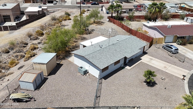 aerial view with a residential view
