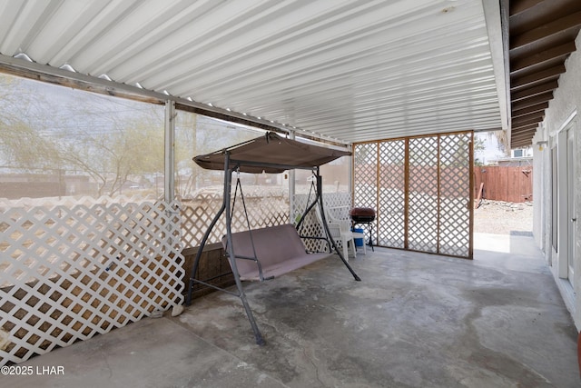 view of patio with fence