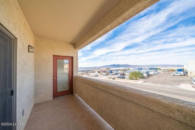 balcony with a mountain view