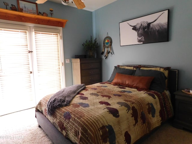 view of carpeted bedroom