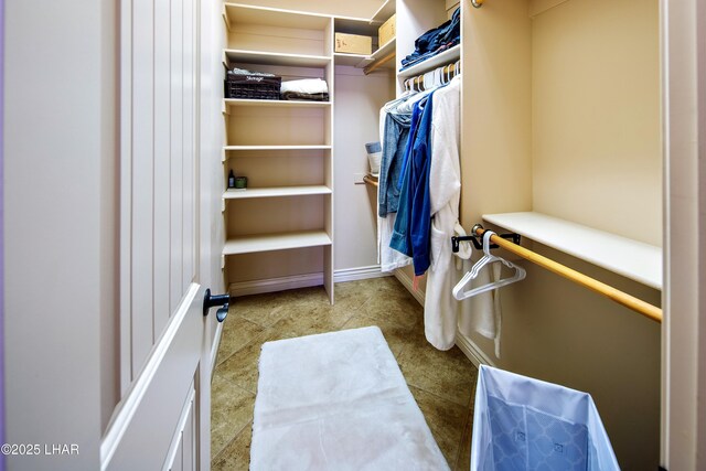 view of walk in closet