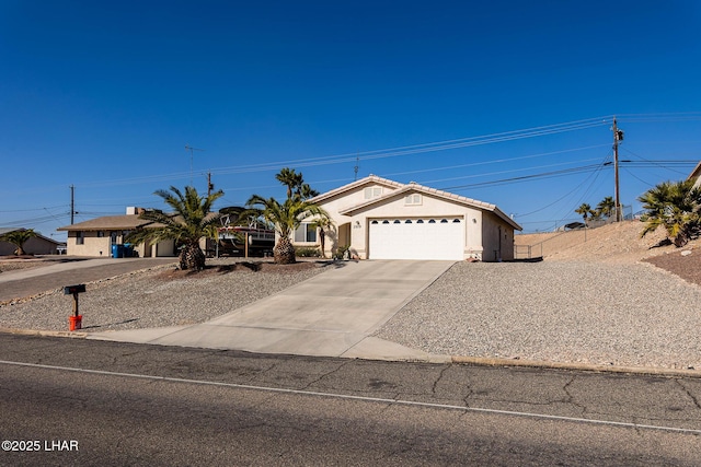 view of front facade with a garage