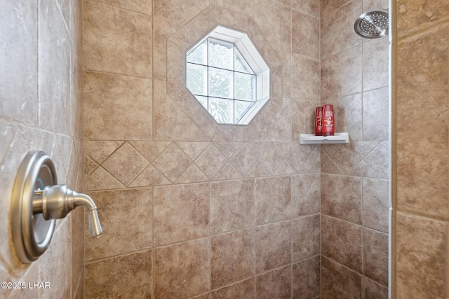 room details featuring tiled shower