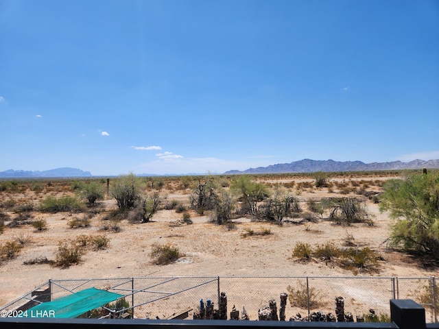 view of mountain feature with a desert view