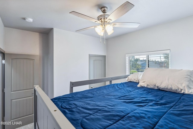 bedroom with a ceiling fan