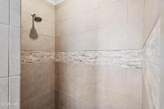 room details with a tile shower