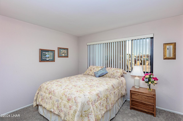 bedroom with carpet floors