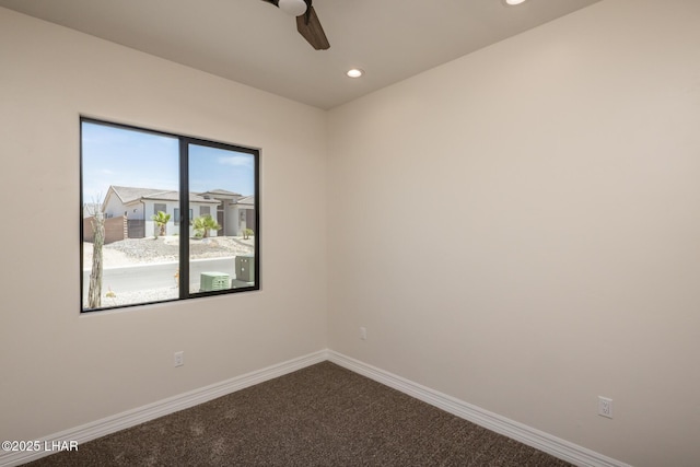 1650 E Sandra Dr, Lake Havasu City, AZ 86404 - carpeted empty room featuring ceiling fan, baseboards, and recessed lighting