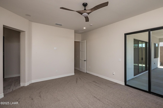 1650 E Sandra Dr, Lake Havasu City, AZ 86404 - carpeted empty room featuring ceiling fan, baseboards, and recessed lighting