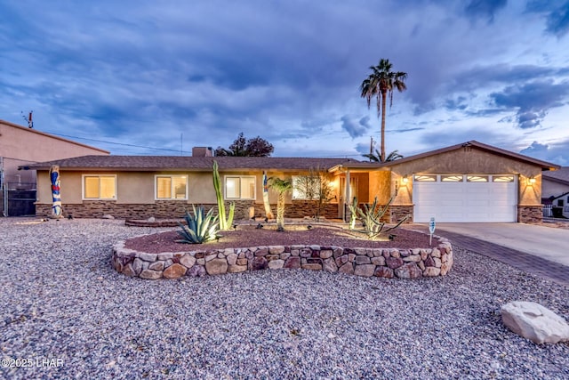 ranch-style house with a garage