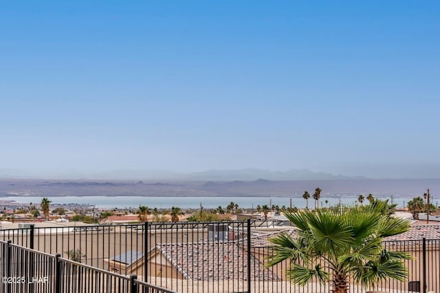 property view of water featuring a mountain view