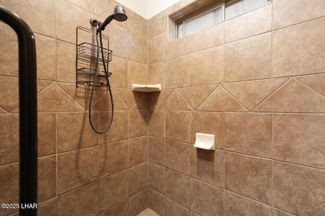 room details with tiled shower