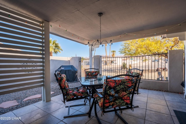 view of patio / terrace with a grill