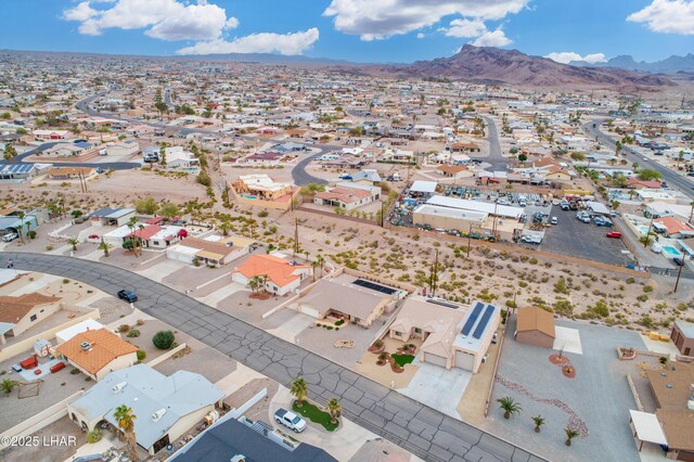 bird's eye view with a mountain view and a residential view