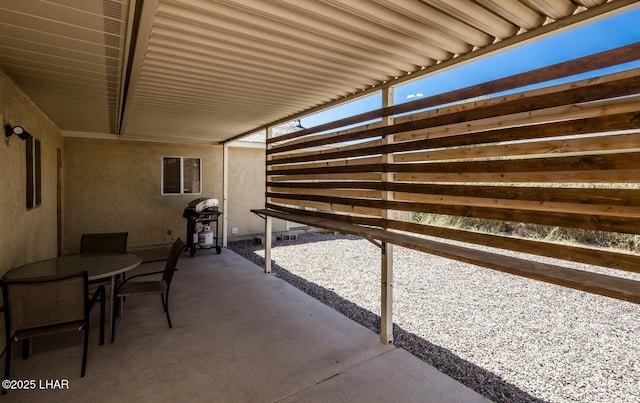 view of patio featuring area for grilling