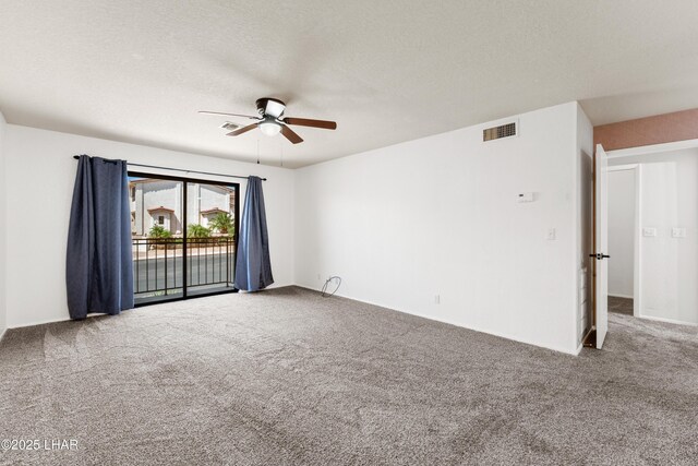 2094 Mesquite Ave Unit 113, Lake Havasu City, AZ 86403 - unfurnished room with a ceiling fan, carpet flooring, and a textured ceiling
