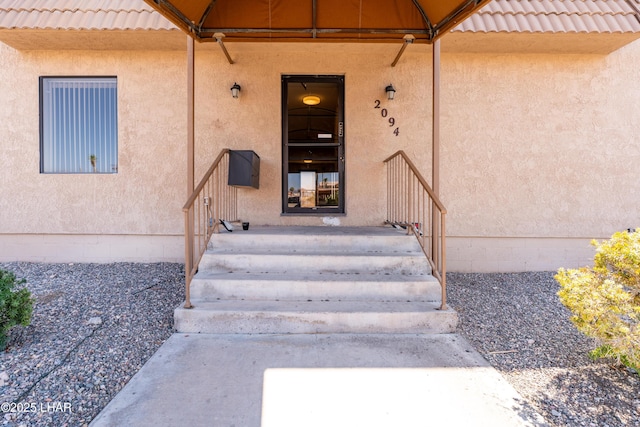 2094 Mesquite Ave Unit 113, Lake Havasu City, AZ 86403 - property entrance with a tile roof and stucco siding