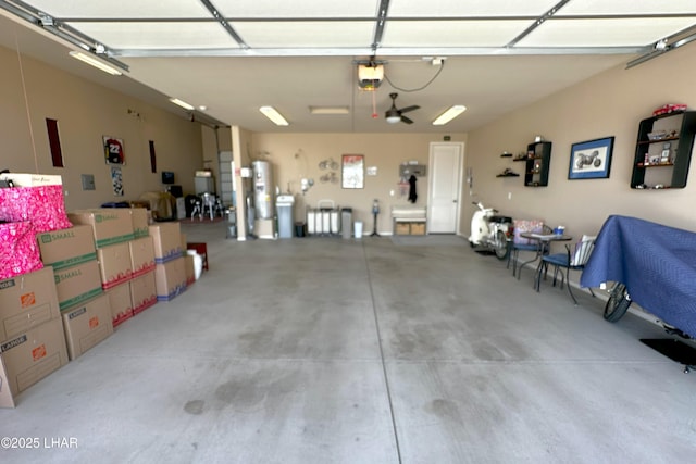 2969 Pony Cir, Lake Havasu City, AZ 86406 - garage with a garage door opener and gas water heater