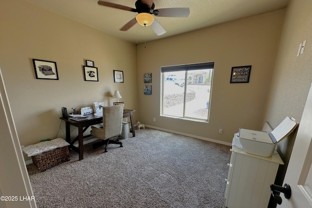 2969 Pony Cir, Lake Havasu City, AZ 86406 - carpeted office space featuring a ceiling fan and baseboards