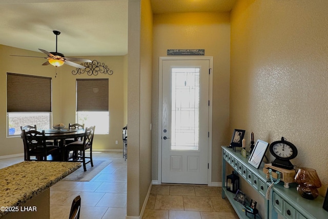 2969 Pony Cir, Lake Havasu City, AZ 86406 - entrance foyer featuring a ceiling fan and light tile patterned floors