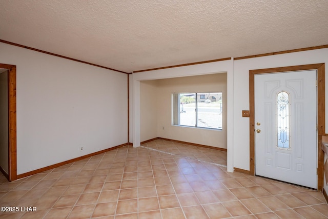 1116 W 4th St, Parker, AZ 85344 - entryway featuring a textured ceiling and crown molding