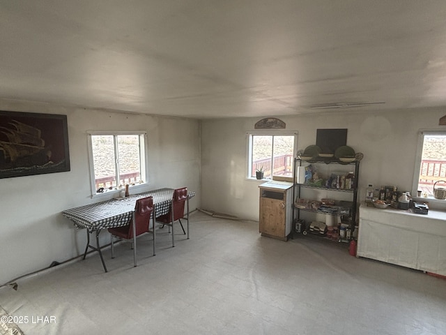 dining area featuring tile patterned floors