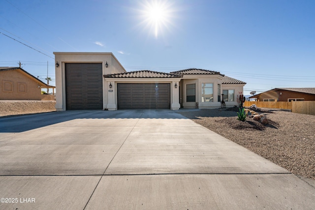 view of front facade with a garage