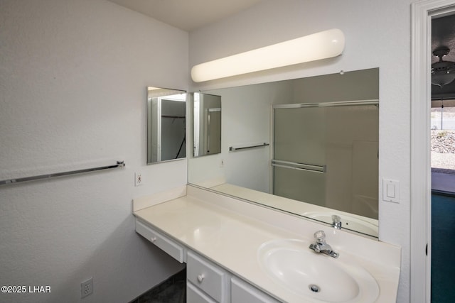 4080 Albacore Dr, Lake Havasu City, AZ 86406 - bathroom with vanity and a shower with shower door
