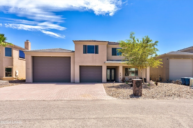 view of front facade with a garage