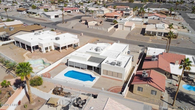 bird's eye view with a residential view