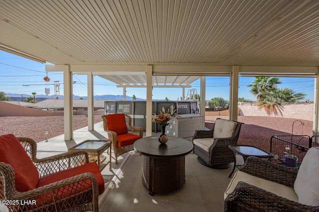 view of patio with outdoor lounge area