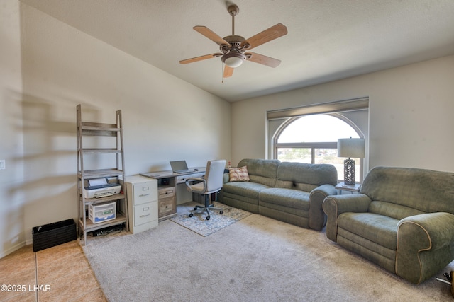 3000 Mirage Dr, Lake Havasu City, AZ 86404 - office area with ceiling fan and vaulted ceiling