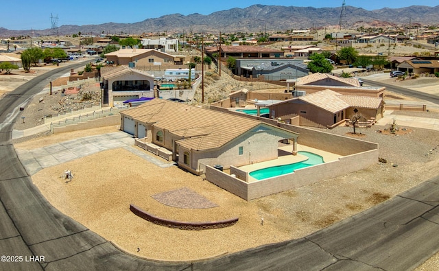 3000 Mirage Dr, Lake Havasu City, AZ 86404 - aerial view of residential area featuring mountains and a pool