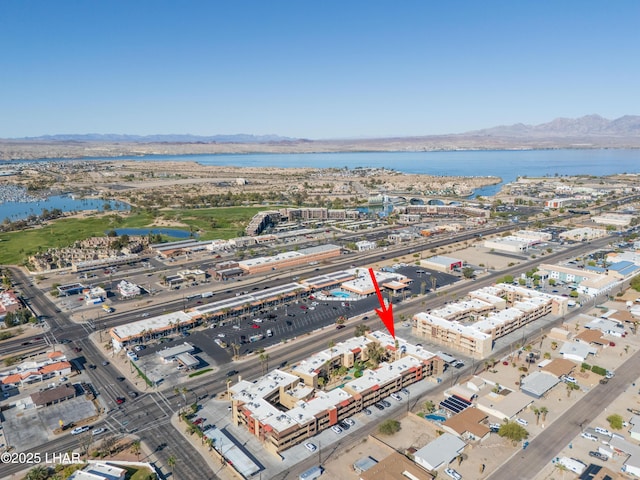 276 Lake Havasu Ave S Unit C19, Lake Havasu City, AZ 86403 - drone / aerial view featuring a water and mountain view