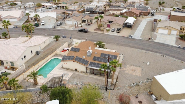 aerial view with a residential view