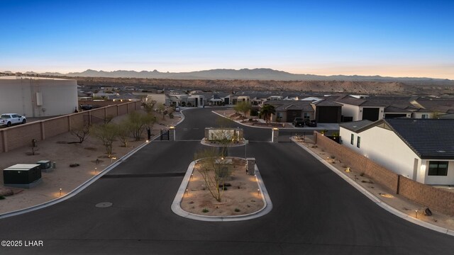 view of street featuring a mountain view