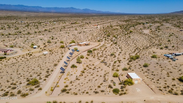 aerial view with a mountain view