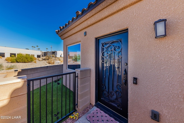 view of doorway to property