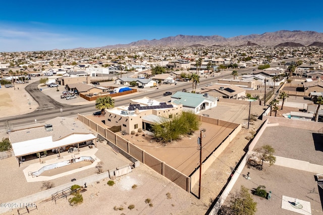 aerial view with a residential view and a mountain view