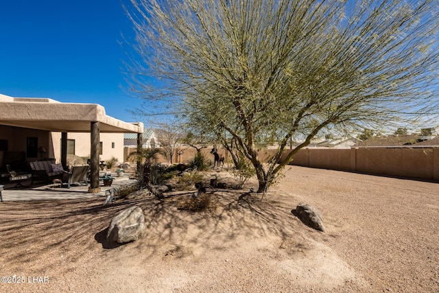 view of yard with a patio area