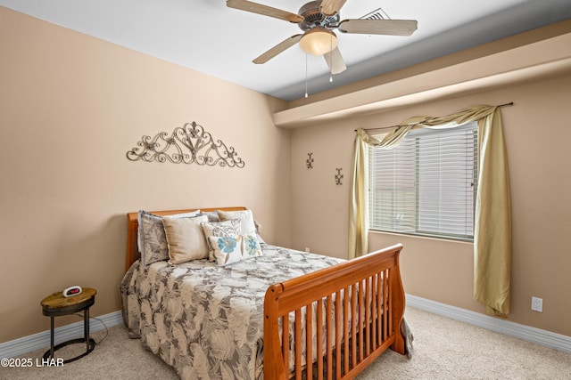 3370 Thunderhead Dr, Lake Havasu City, AZ 86406 - carpeted bedroom featuring baseboards and a ceiling fan