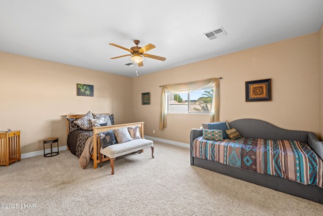 3370 Thunderhead Dr, Lake Havasu City, AZ 86406 - carpeted bedroom featuring a ceiling fan and baseboards