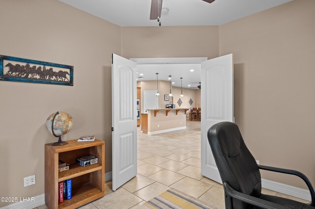 3370 Thunderhead Dr, Lake Havasu City, AZ 86406 - office space with ceiling fan and light tile patterned floors