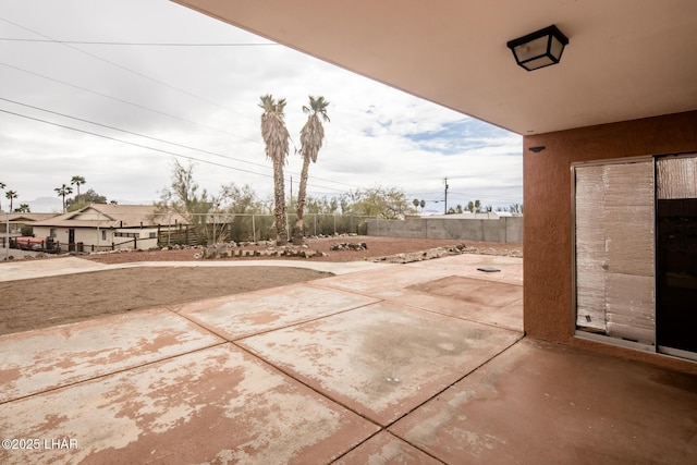 view of patio featuring a fenced backyard