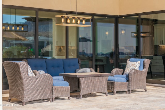 view of patio / terrace featuring an outdoor living space